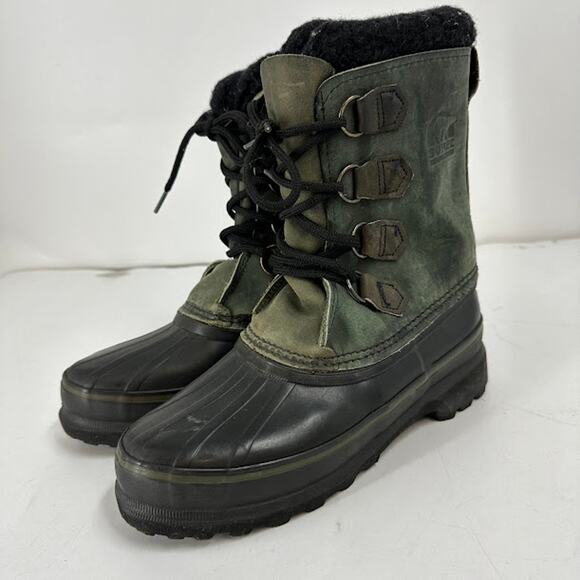 Sorel Shoes - Sorel Women's Felt Lined Green Snow Boots size 7